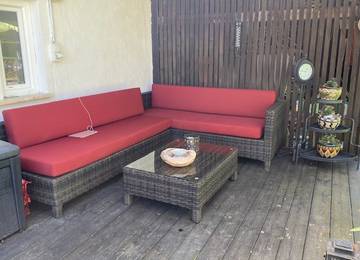 Loungekissen-Set nach Ma fr Rattan Gartenmbel in der Farbe Bora Bordeaux