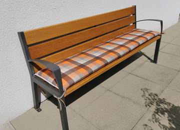 Bankauflage nach Ma 38x174x5cm in der Farbe Checkered Orange