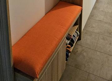 Bankauflage nach Ma 32x96x8cm in der Farbe Uni-Living Orange