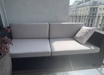 
Lounge Rckenkissen 84x35x15cm in der Farbe Sunny Gris mit Lounge Sitzkissen 84x75x8cm in der Farbe Sunny Gris