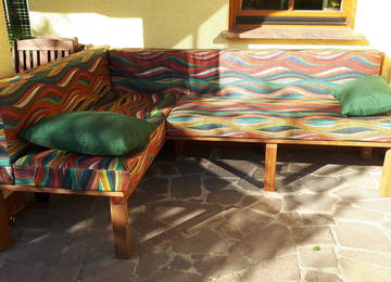 Lounge Sitzkissen und Lounge Rcklehne nach Ma in der Farbe Kenya Rouge