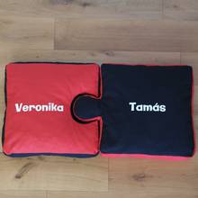 Puzzle Kissen 100x50x10 cm (zwei teilig, mit auswhlbaren Namen)