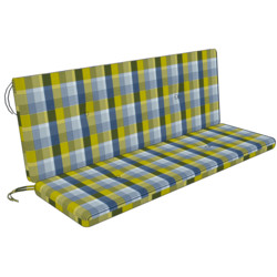 Gartenbankauflage mit R�cklehne 121x36x5 cm und 121x46x5 cm