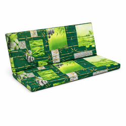 Gartenbank Auflage mit R�ckenlehne 121 x 36 x 5 cm und 121 x 46 x 5 cm