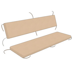 Bezug f&uuml;r Gartenbankauflage mit separater R&uuml;ckenlehne (ohne F&uuml;llung)