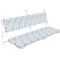 Gartenbankauflage mit separater Rückenlehne