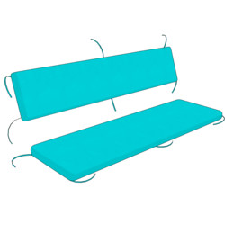 Gartenbankauflage mit separater Rückenlehne