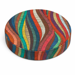 Bezug f&uuml;r Hockerkissen Rund (ohne F&uuml;llung)